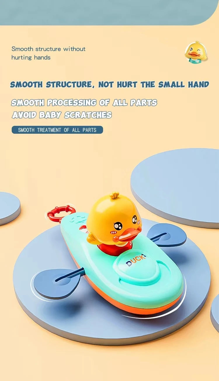 1 Pc Little Yellow Duck Kayak Toy Swimming