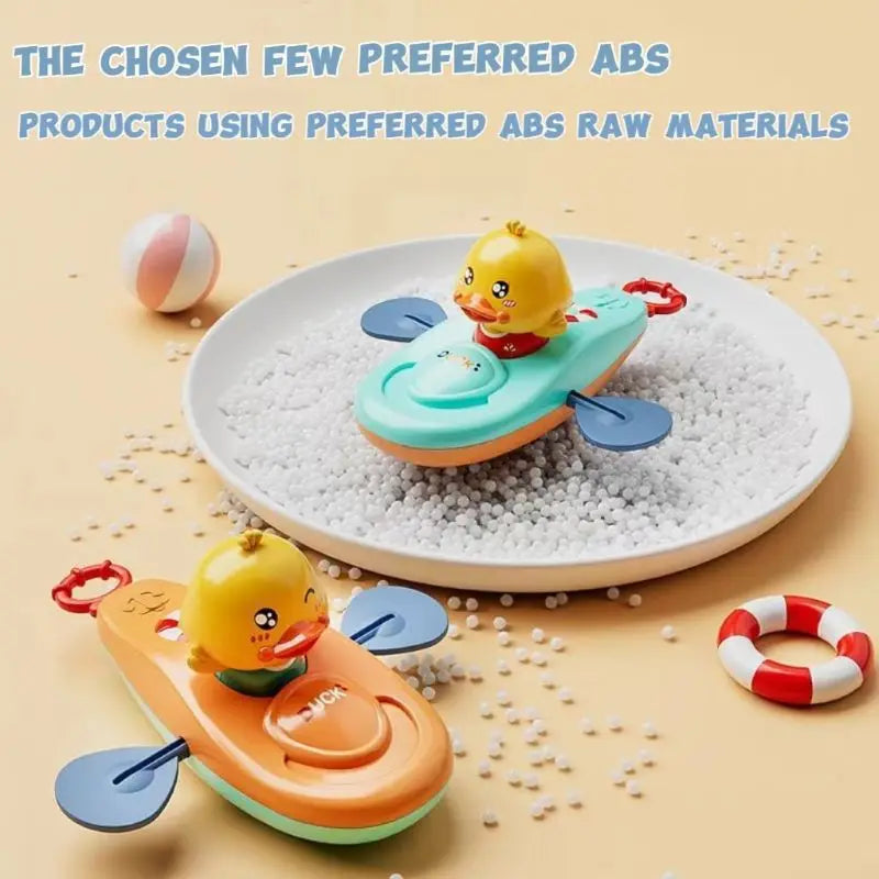 1 Pc Little Yellow Duck Kayak Toy Swimming
