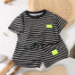 2Pcs Fashion Children Short Sleeve Shorts Sets Summer