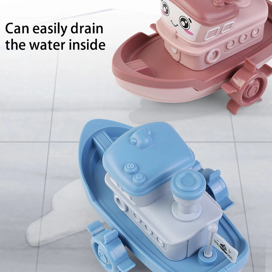 1PC Wind up Steamer Bath Toy Funny Windup