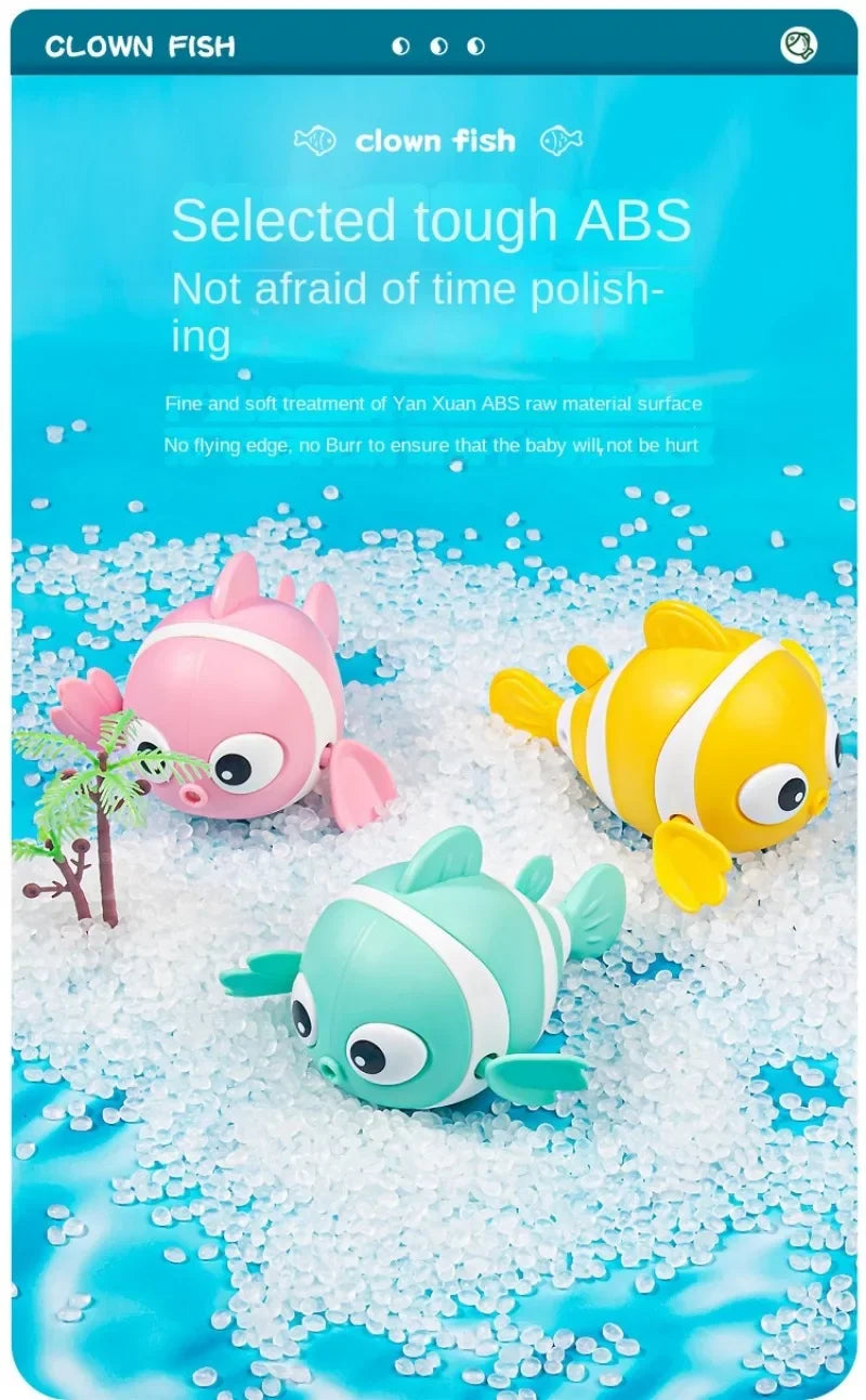 Bath Toys Cute Swimming Clown Fish Bath Toy