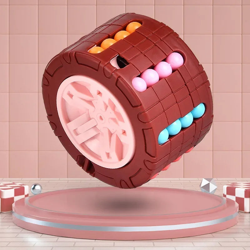 3D Cylinder Cube Toy Magical Bean Gyro Rotate