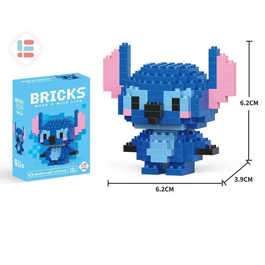 Disney LiLo Stitch Toys Building Blocks Pokeman Pikechu