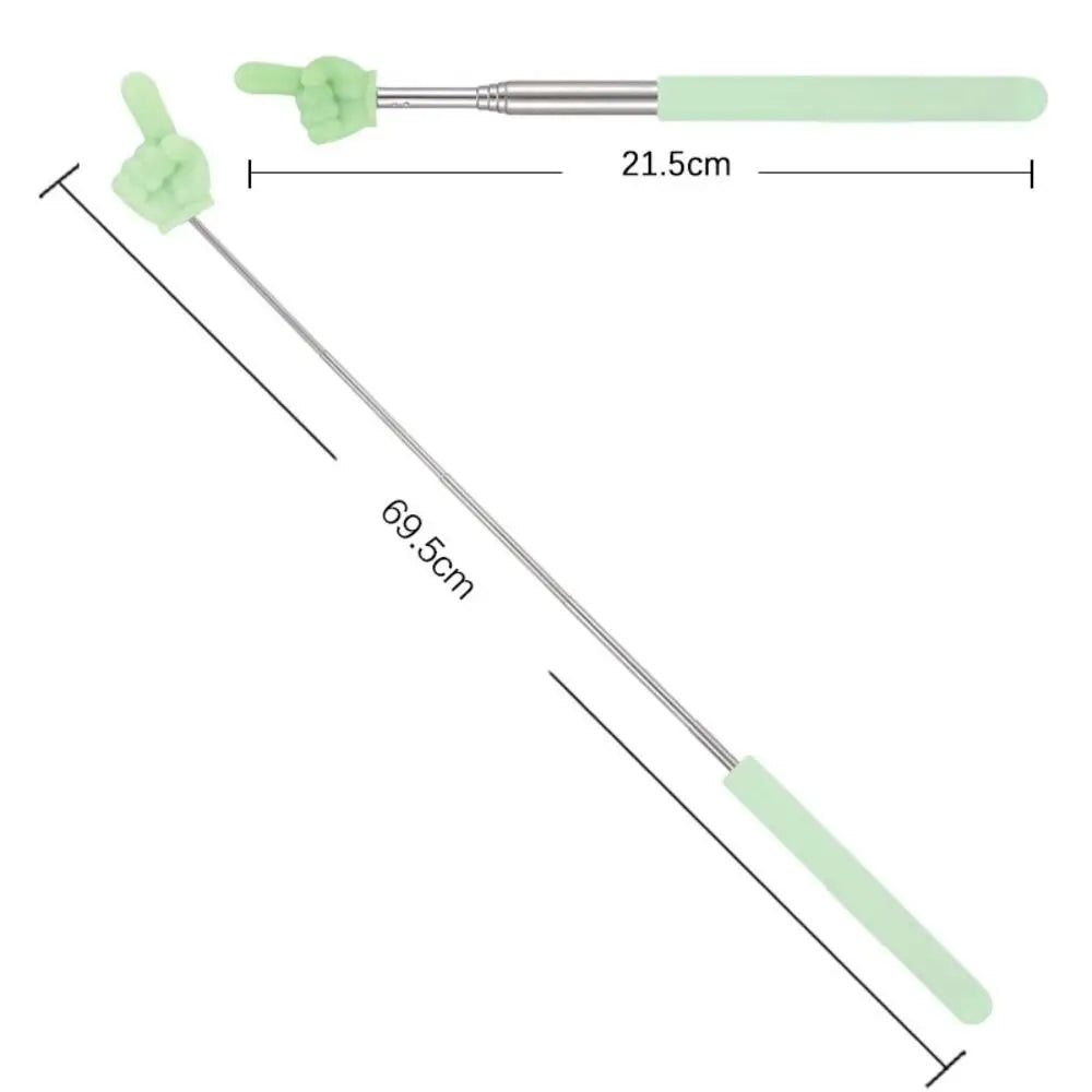 1PC Stainless Steel Teaching Pointer Telescopic Rod Finger
