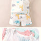 Children s Clothing Print Sleeveless Tops Shorts Cute