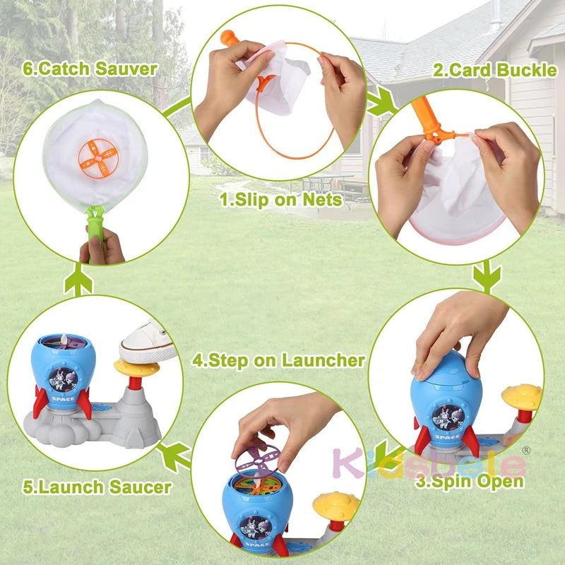 Rocket Butterfly Catching Game Summer Outside Yard Activities