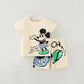 Boys Summer Clothing 2pcs Full Print Tshirt Shorts