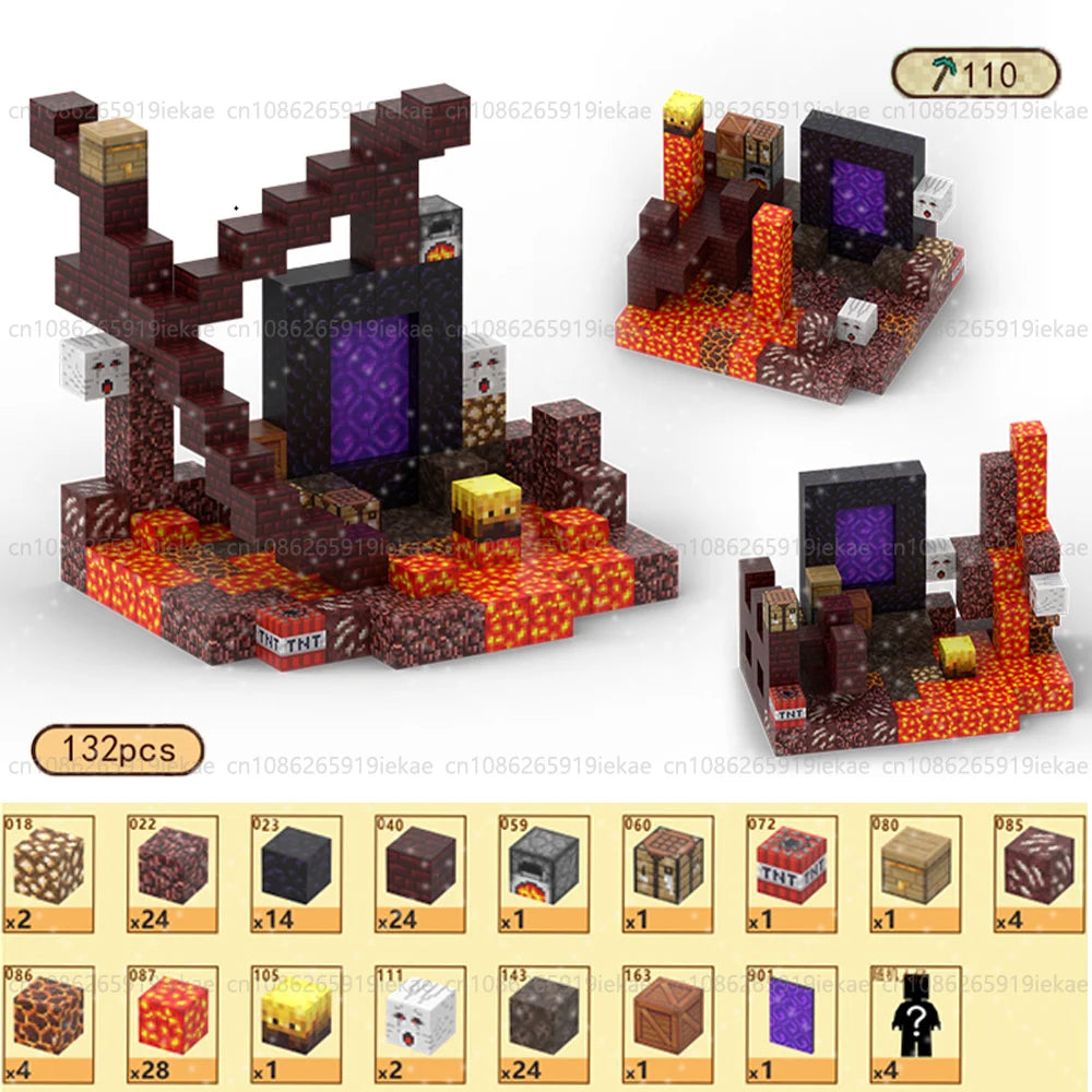 Magnetic Building Blocks Magnet Cube Mine World Set