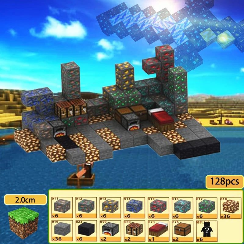 Creative Magnetic Building Blocks Mine World Magnet Cube