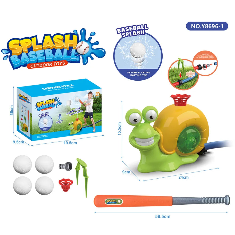 Water Spray Outdoor Toy Snail Sprinkler Backyard Garden