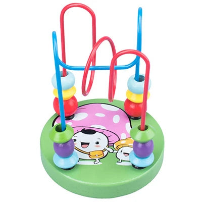 Montessori Baby Toys Wooden Roller Coaster Bead Maze