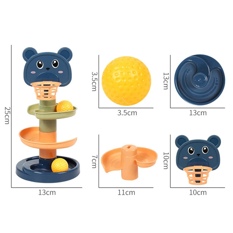 Montessori Baby Toy Rolling Ball Tower Montessori Educational