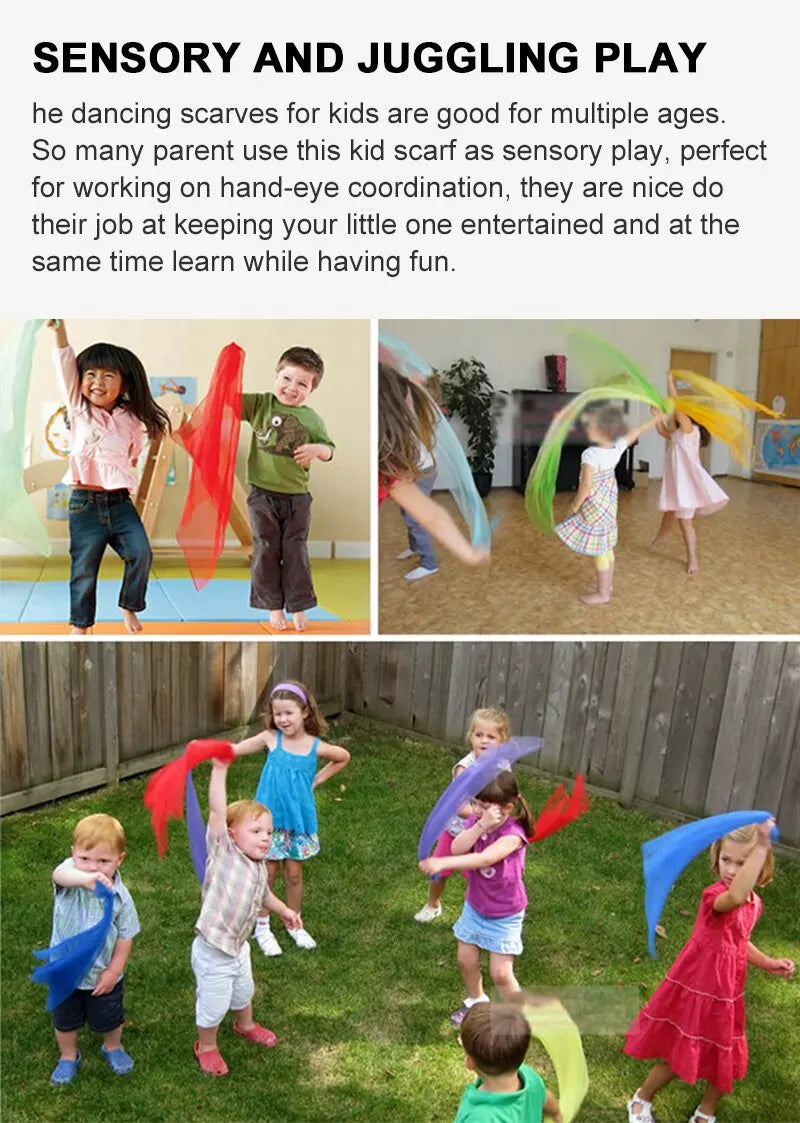 6 Colors Practical Gymnastics Scarves For Outdoor Game