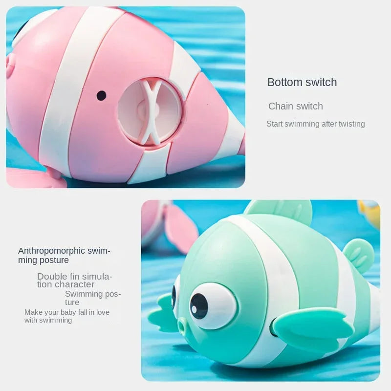 Bath Toys Cute Swimming Clown Fish Bath Toy