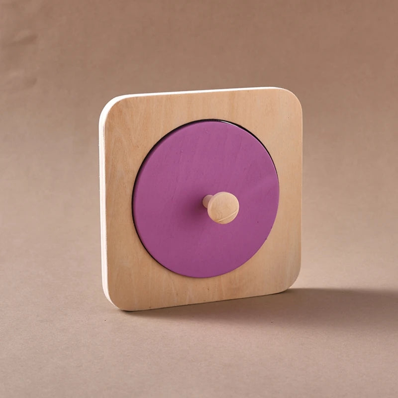 Baby Montessori Mirror Puzzle Busy Board Wooden Toys