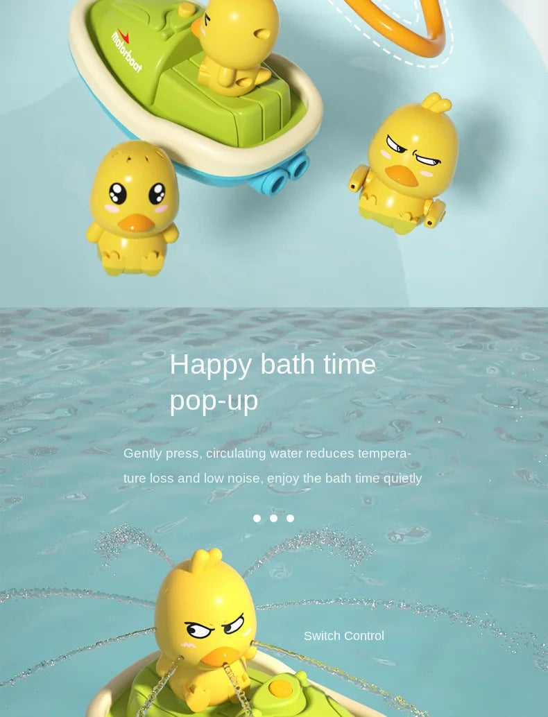 Baby Bath Toys Cute Duck Electric Water Spray