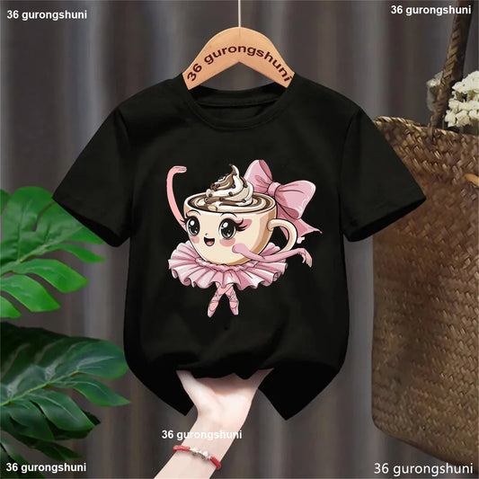 Ballerina Cappuccina Greeting Coffee Ballet Dancer Pink Bow