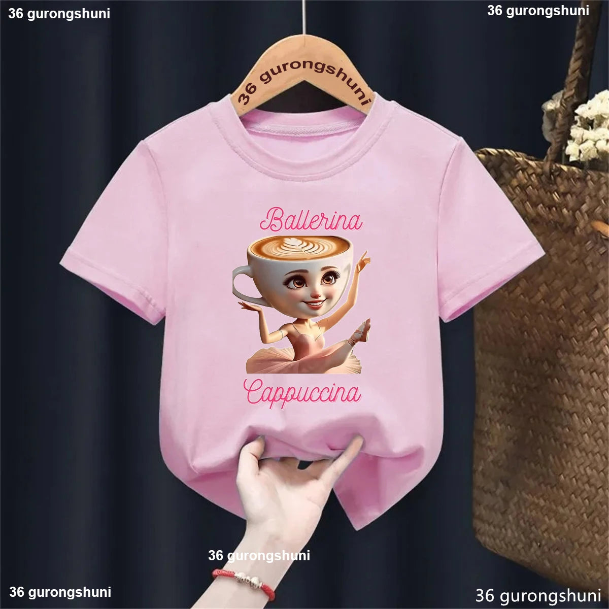 Ballerina Cappuccina Greeting Coffee Ballet Dancer Pink Bow