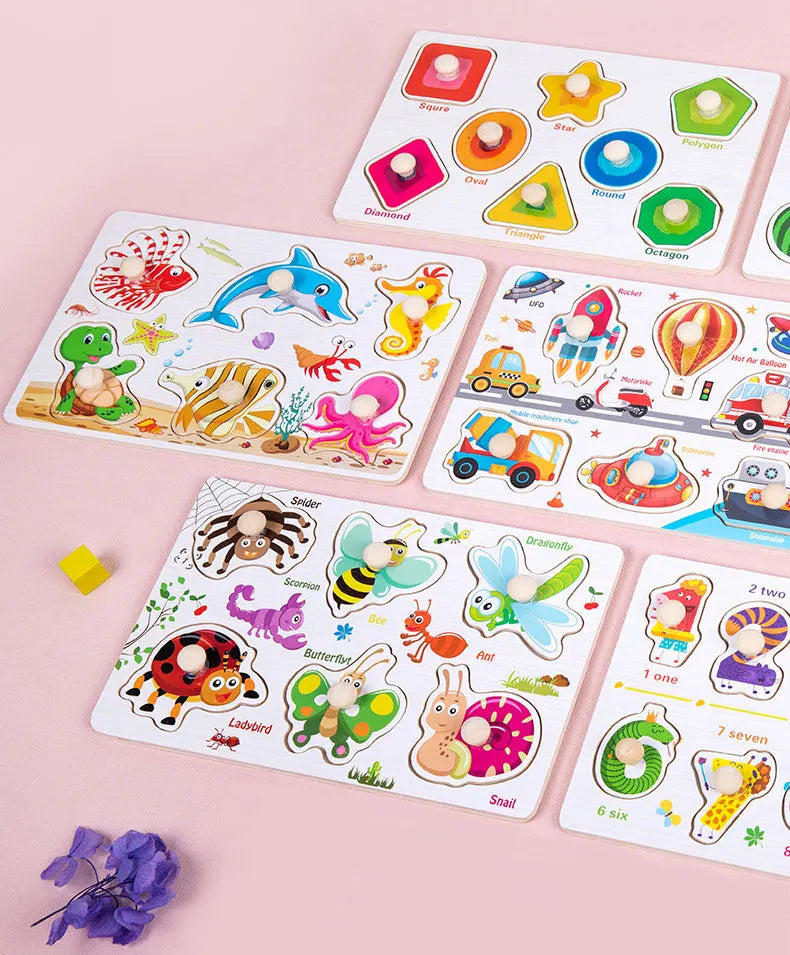 Children Wooden Puzzle Montessori Toys For Baby 1