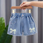 Summer Kid Girls A line Shaped Denim Shorts