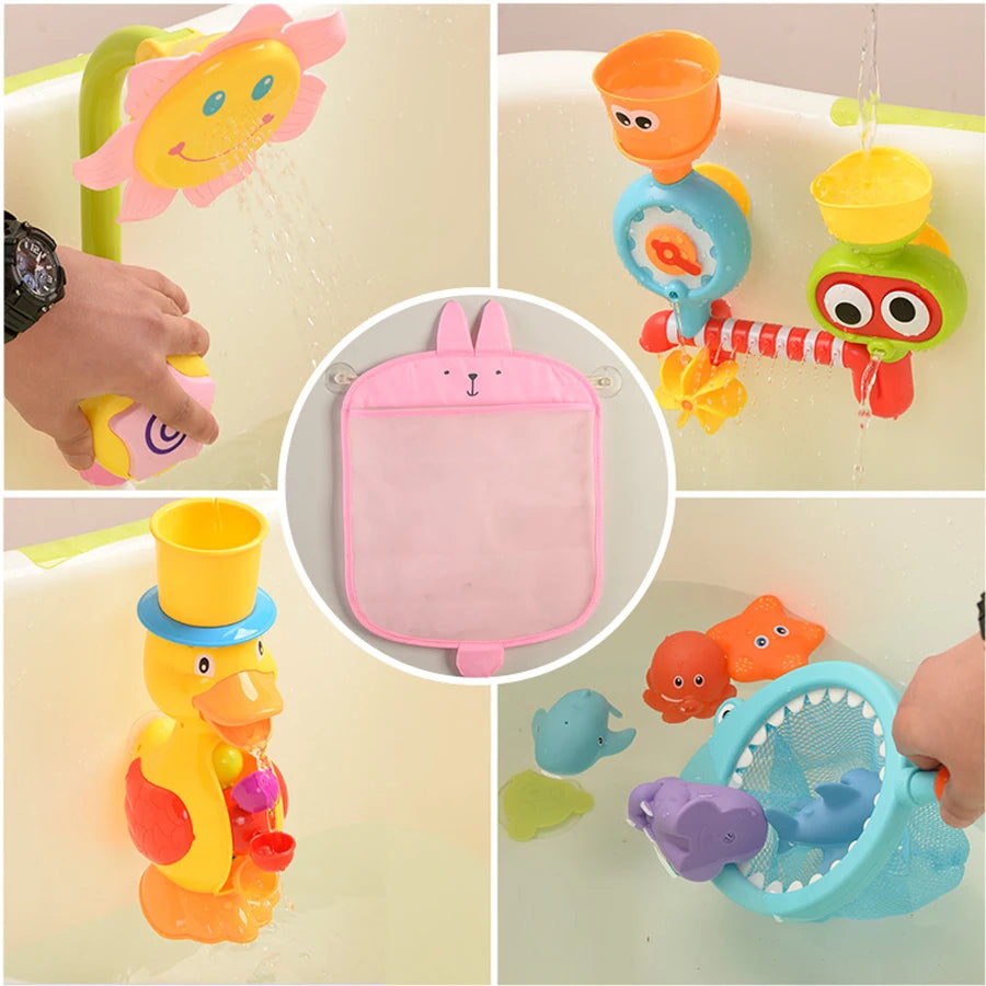 Baby Shower Toy Bathroom Mesh Bag Sucker Design