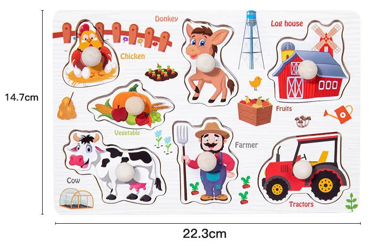 Children Wooden Puzzle Montessori Toys For Baby 1
