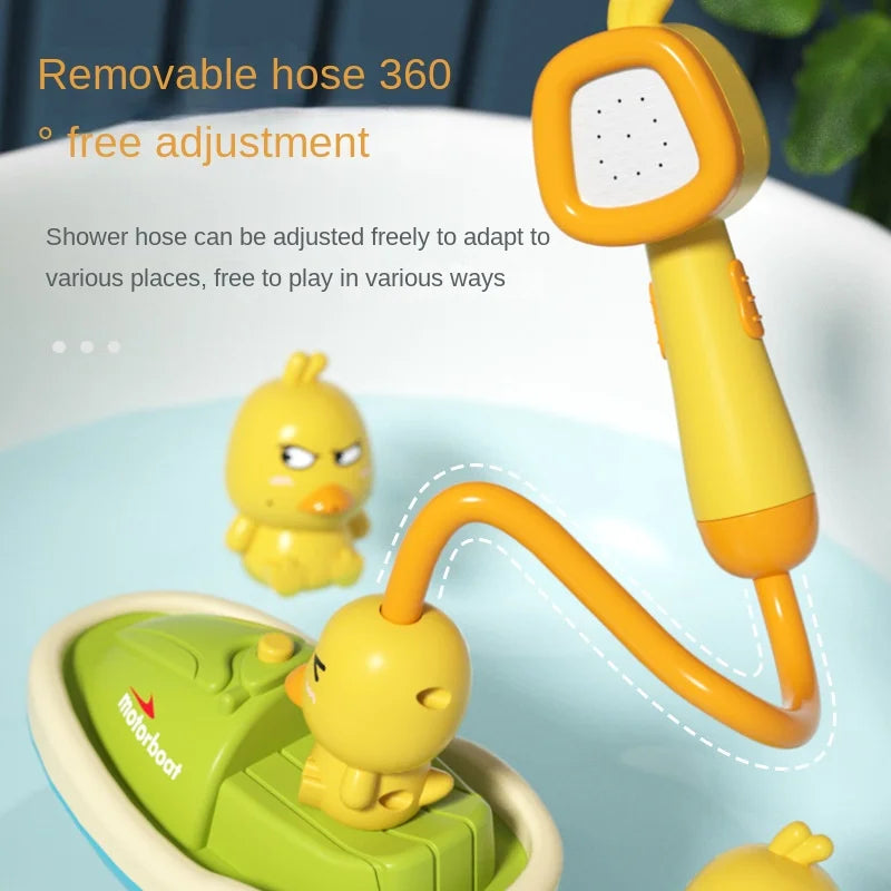 Baby Bath Toys Cute Duck Electric Water Spray