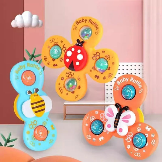 Suction Cup Spinner Toy 3PCS Windmill Cartoon Animal