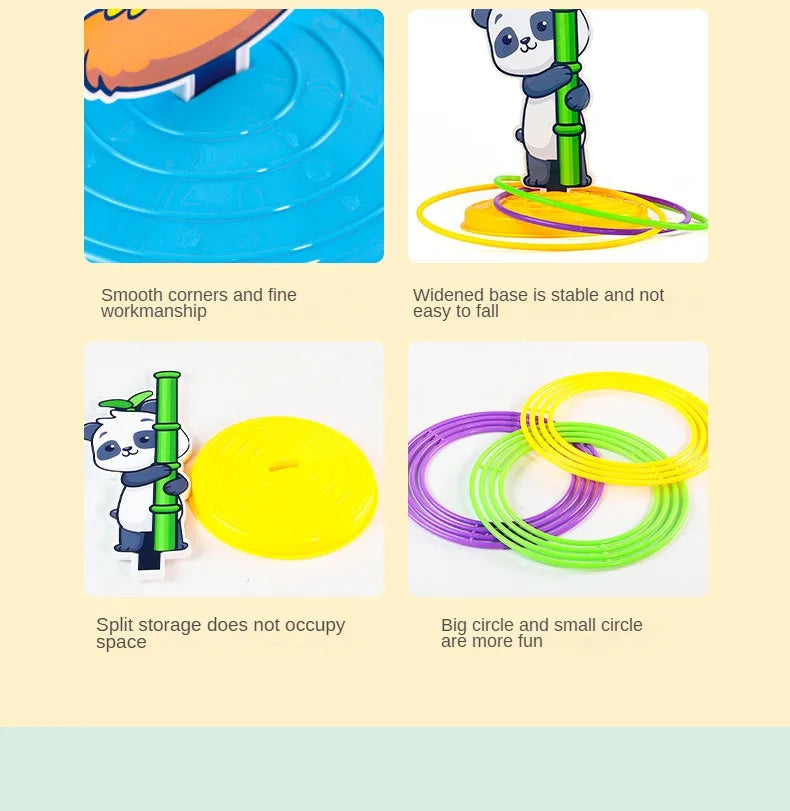 1 Set Kid Animals Ring Toss Game Toy