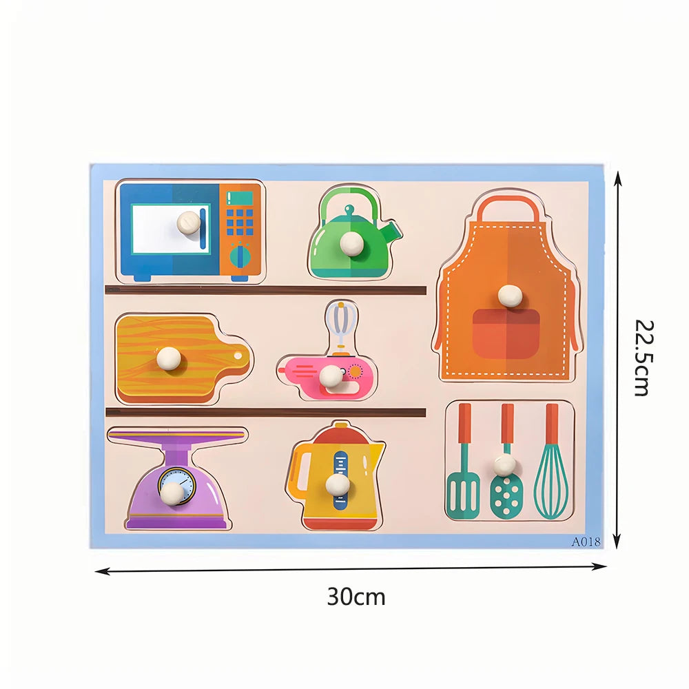 Children Wooden Puzzle Montessori Toys For Baby 1