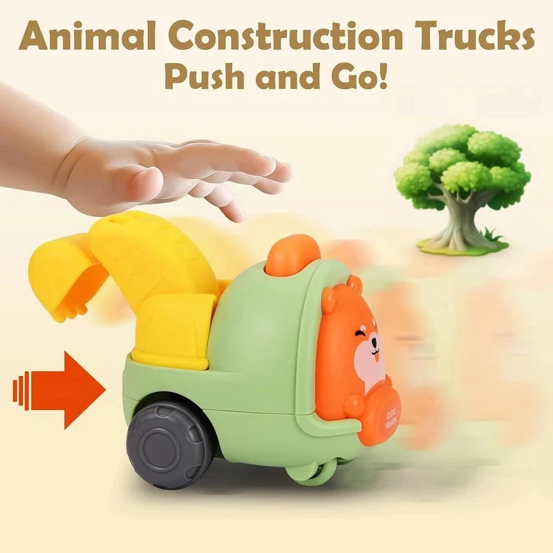 Baby Animal Car Toys Toddler Press and Go