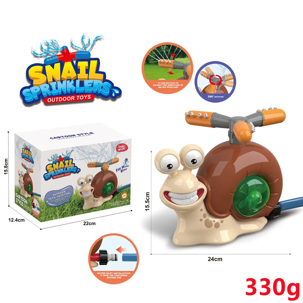 Water Spray Outdoor Toy Snail Sprinkler Backyard Garden