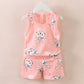 Children s Clothing Print Sleeveless Tops Shorts Cute