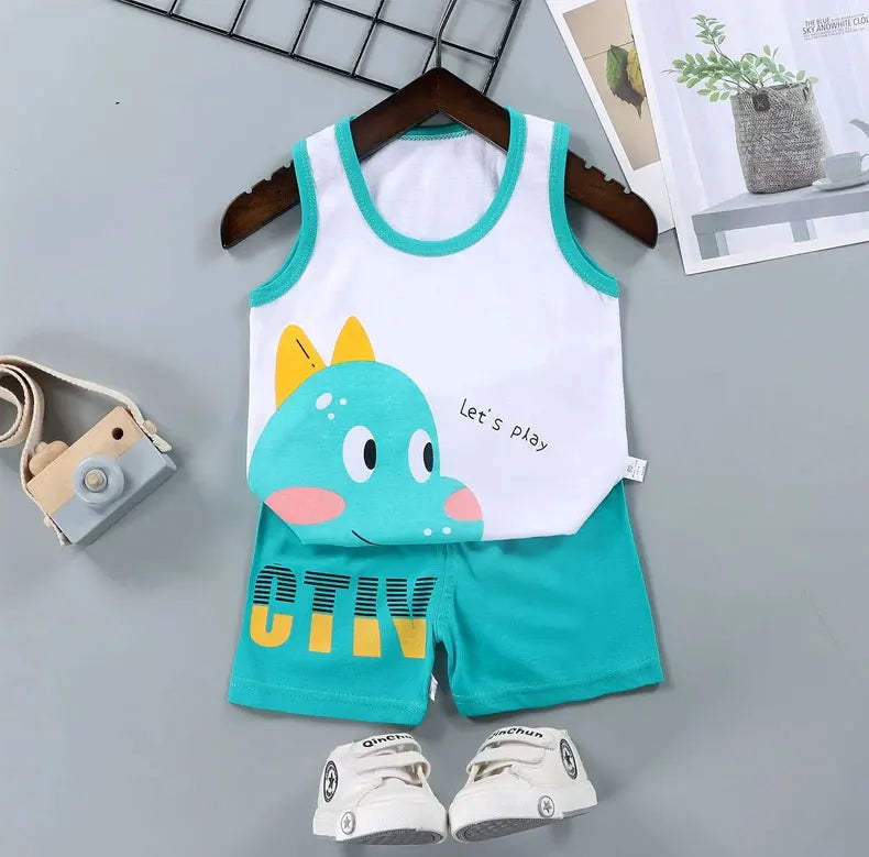 Children Sets Kids Vest Suit 2PCS Set Summer