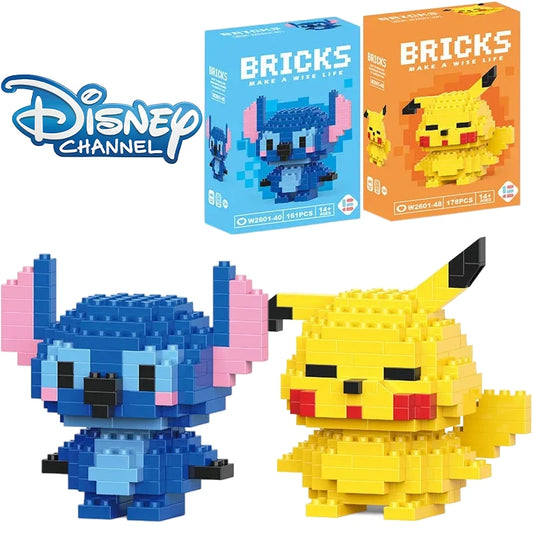 Disney LiLo Stitch Toys Building Blocks Pokeman Pikechu