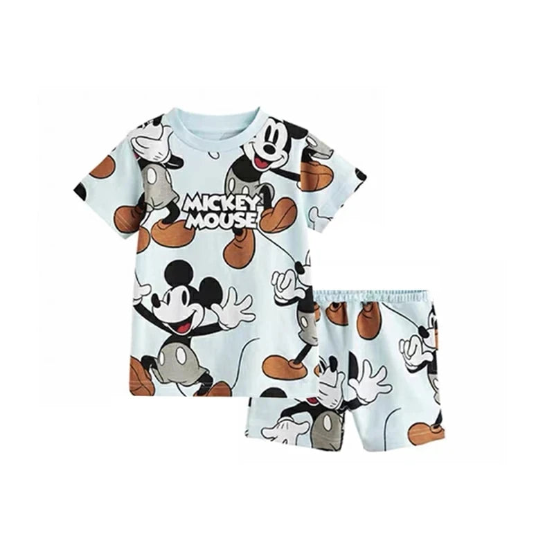 Boys Summer Clothing 2pcs Full Print Tshirt Shorts