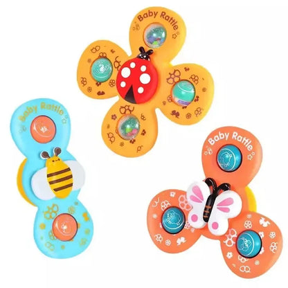 Suction Cup Spinner Toy 3PCS Windmill Cartoon Animal