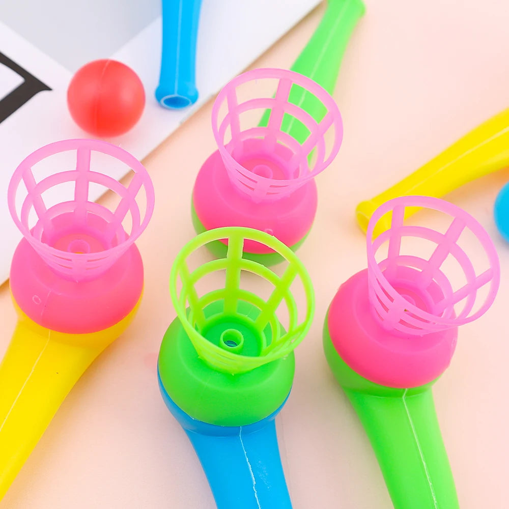 2 4 8Pcs Plastic Pipe Blowing Ball Toys