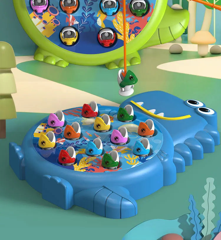 Dinosaur Simple Magnetic Fishing Toys Play Rod Game