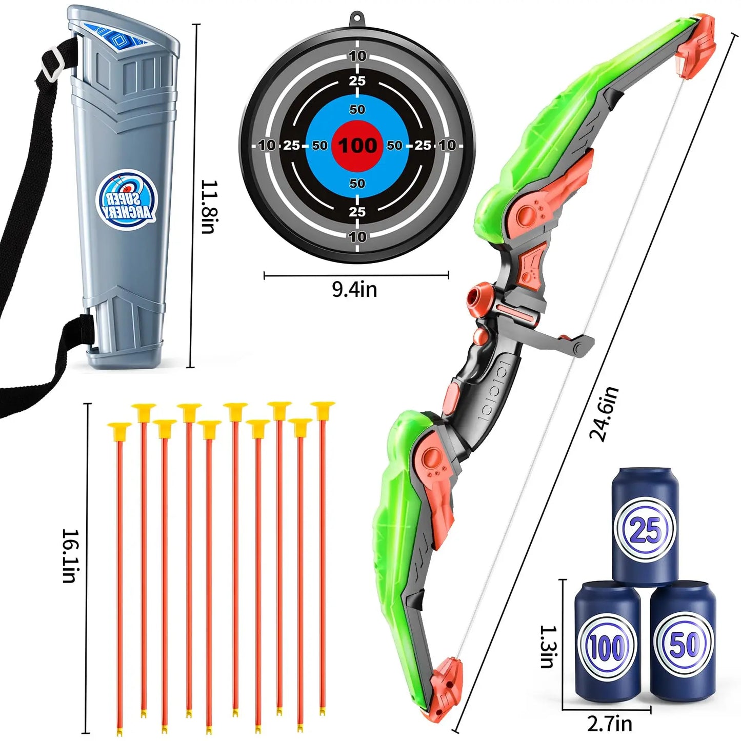 Kids Bow and Arrow Set LED Light Up